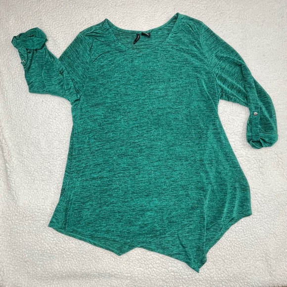 Women’s XL New Directions Green Tunic Top - Picture 1 of 15